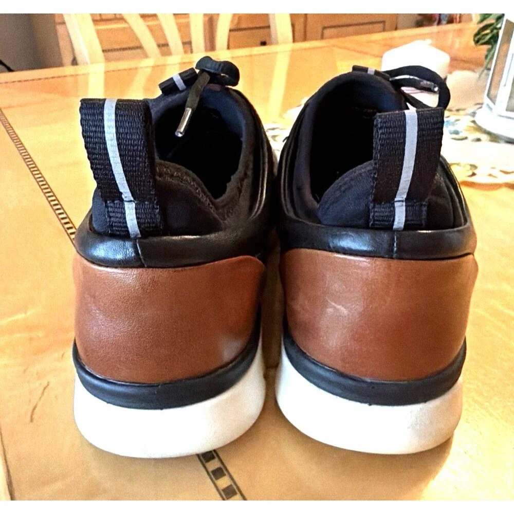 Johnson And Murphy Men’s XC4 Prentiss Plain Toe Black Leather Sneaker Shoes 9.5M